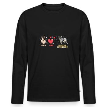 Bluetick Coonhound Gift Funny Saying - Men's Premium Organic Long Sleeve Shirt - black - Front - Nico (187cm)