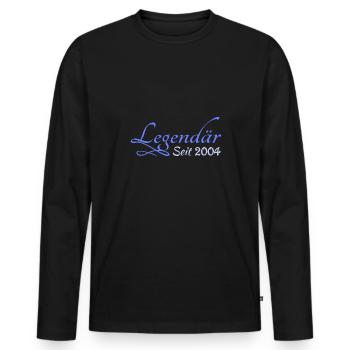 Heldin 2004 - Männer Premium Bio Langarmshirt - Schwarz - Vorne - Nico (187cm)