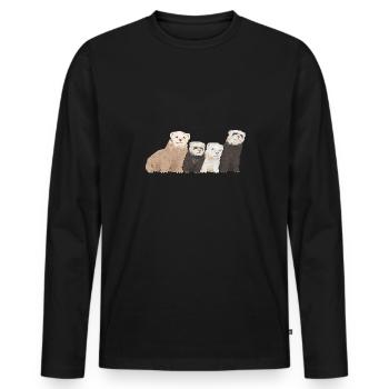 Ferret Owner Ferret - Men's Premium Organic Long Sleeve Shirt - black - Front - Nico (187cm)