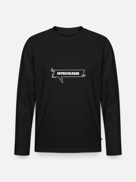 Formation of screed layers - Men's Premium Organic Long Sleeve Shirt - black