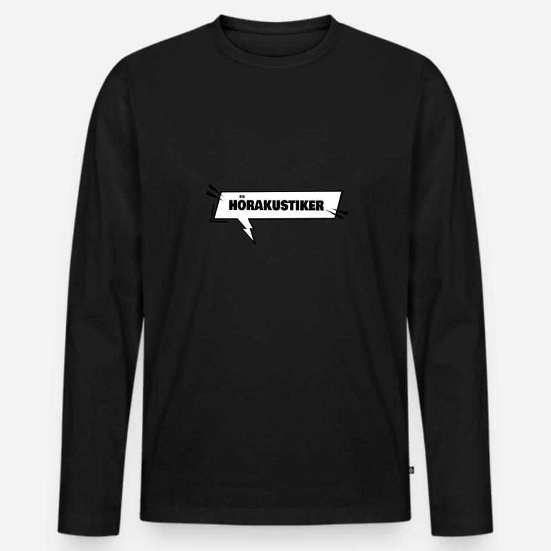 Bildung Hörakustiker - Männer Premium Bio Langarmshirt - Schwarz