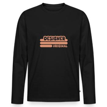 Concepteur - T-shirt manches longues Premium bio Homme - noir - Devant - Nico (187cm)
