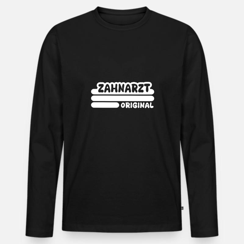 Beruf Zahnarzt - Männer Premium Bio Langarmshirt - Schwarz