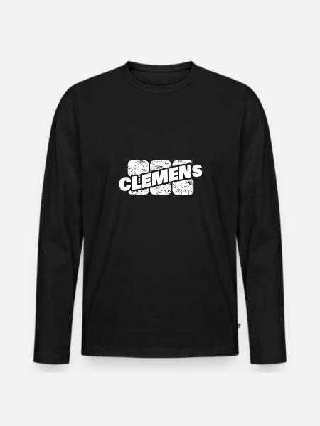 Clemens as Clemens - Men's Premium Organic Long Sleeve Shirt - black