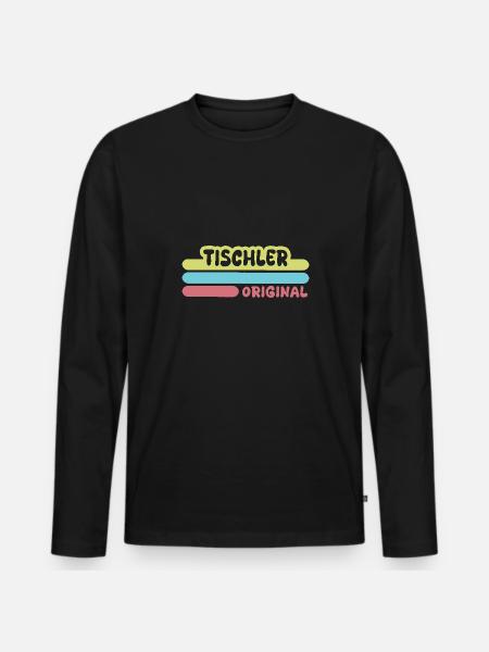 Gift for Carpenter - Men's Premium Organic Long Sleeve Shirt - black