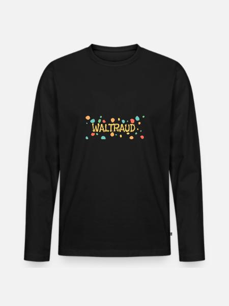 Waltraud - Men's Premium Organic Long Sleeve Shirt - black