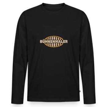 Emploi Peintre de scène - T-shirt manches longues Premium bio Homme - noir - Devant - Nico (187cm)