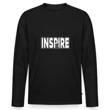 Pi Day Inspire Math Pi Day - Men's Premium Organic Long Sleeve Shirt - black - Front - Nico (187cm)