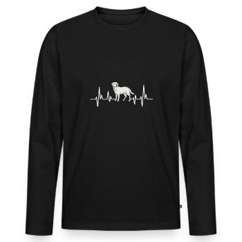 Labrador Retriever blanc Labrador Labrador blanc - T-shirt manches longues Premium bio Homme - noir - Devant - Nico (187cm)