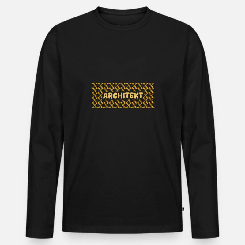 Architekt - Männer Premium Bio Langarmshirt - Schwarz