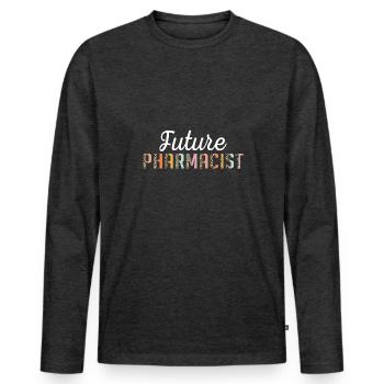 Farmaceutisk teknisk assistent farmaceut - Premium økologisk langærmet T-shirt til mænd - antracit meleret - Foran - Nico (187cm)