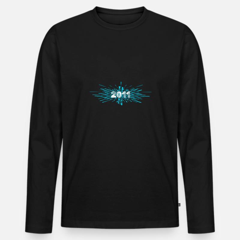 Witzig 2011 - Männer Premium Bio Langarmshirt - Schwarz