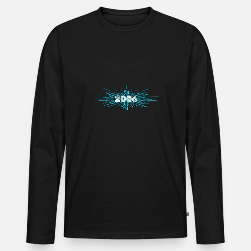 Geboren 2006 - Männer Premium Bio Langarmshirt - Schwarz