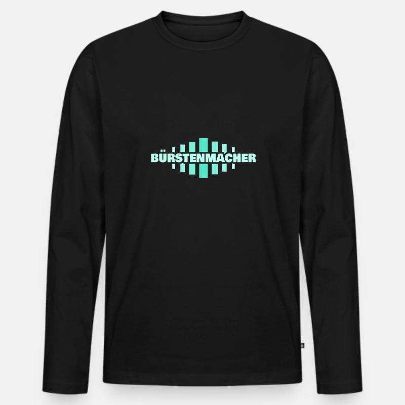 Beruf Bürstenmacher - Männer Premium Bio Langarmshirt - Schwarz