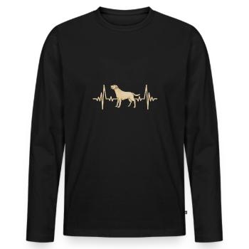 Labrador Retriever jaune - T-shirt manches longues Premium bio Homme - noir - Devant - Nico (187cm)