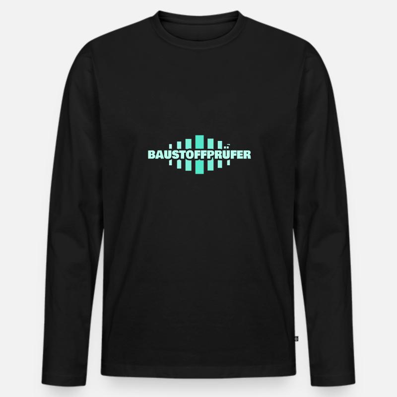 Beruf Baustoffprüfer - Männer Premium Bio Langarmshirt - Schwarz