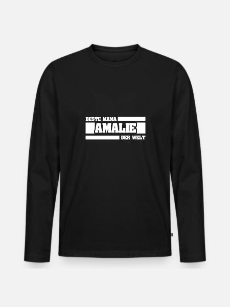 Mutter Amalie - Männer Premium Bio Langarmshirt - Schwarz