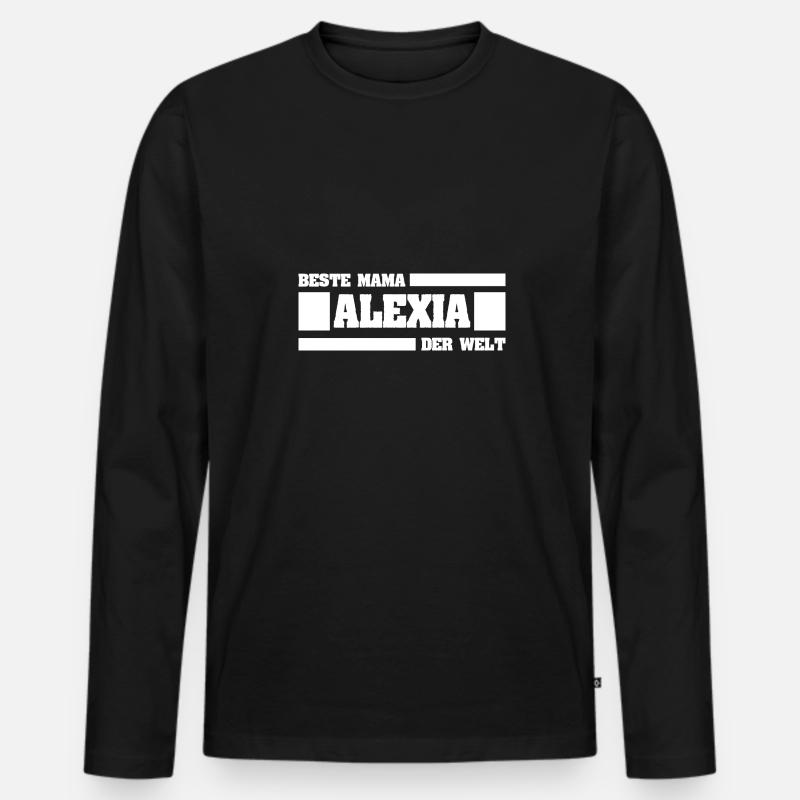 Mutter Alexia - Männer Premium Bio Langarmshirt - Schwarz