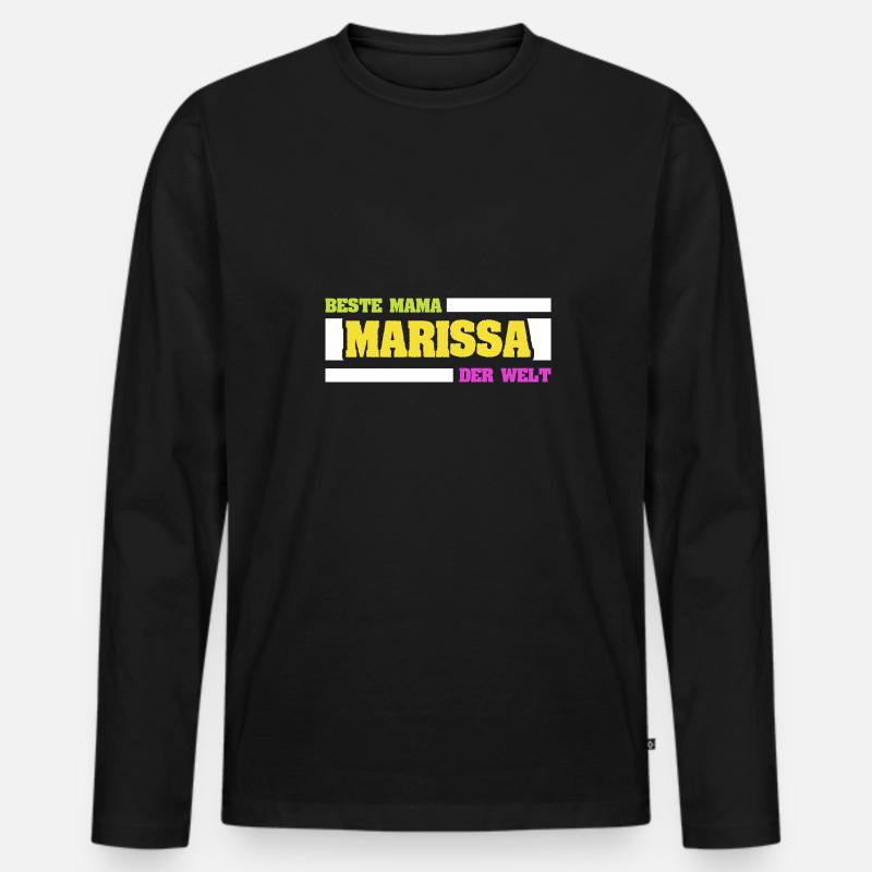 Marissa als Mutter - Männer Premium Bio Langarmshirt - Schwarz