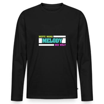 Melody as Mother - Men's Premium Organic Long Sleeve Shirt - black - Front - Nico (187cm)