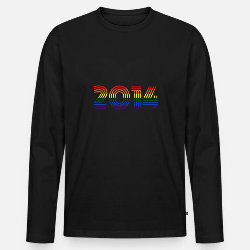 Geboren 2014 - Männer Premium Bio Langarmshirt - Schwarz