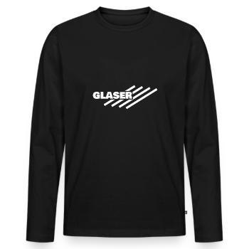 Glaser als Arbeitsplatz - Männer Premium Bio Langarmshirt - Schwarz - Vorne - Nico (187cm)