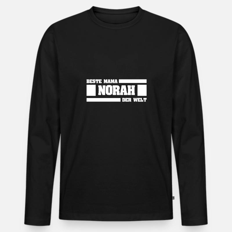 Mutter Norah - Männer Premium Bio Langarmshirt - Schwarz
