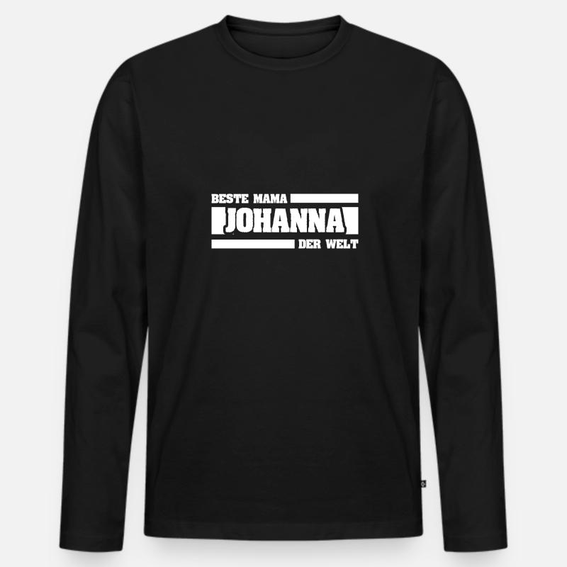 Johanna - Männer Premium Bio Langarmshirt - Schwarz