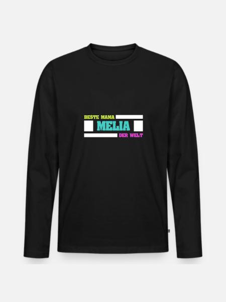 Mother Melia - Men's Premium Organic Long Sleeve Shirt - black