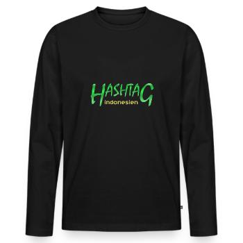 Indonesia - Men's Premium Organic Long Sleeve Shirt - black - Front - Nico (187cm)
