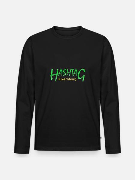 Luxembourg - Men's Premium Organic Long Sleeve Shirt - black