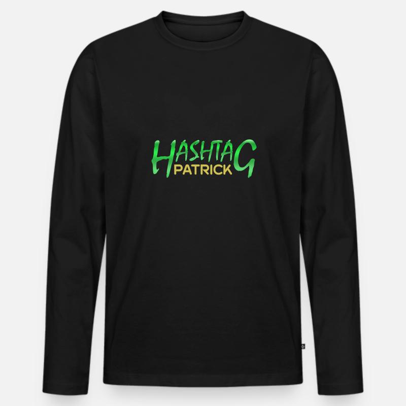 Patrick - Männer Premium Bio Langarmshirt - Schwarz