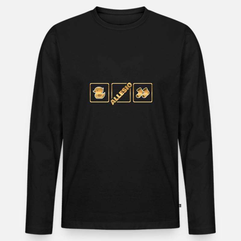Kind Allesio - Männer Premium Bio Langarmshirt - Schwarz