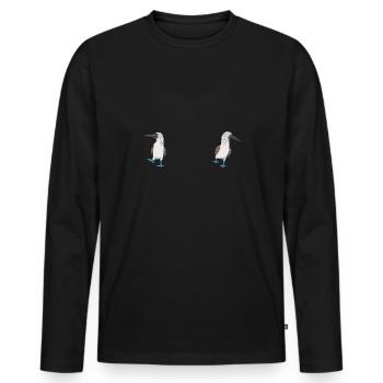 Blue-footed Booby Seabird Blue-footed Booby Seabird - Men's Premium Organic Long Sleeve Shirt - black - Front - Nico (187cm)