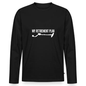 Détecteur de métaux Détection de métaux Chasse au trésor - T-shirt manches longues Premium bio Homme - noir - Devant - Nico (187cm)