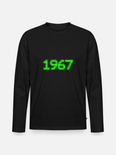 Funny 1967 - Men's Premium Organic Long Sleeve Shirt - black