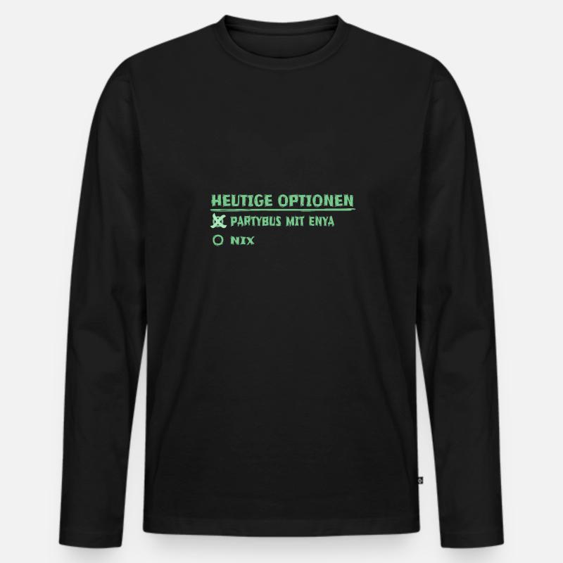 enya enya - Männer Premium Bio Langarmshirt - Schwarz