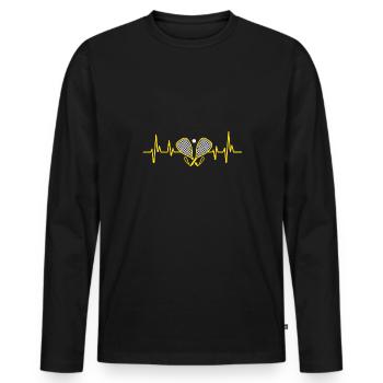 Joueur de racquetball Racquetball - T-shirt manches longues Premium bio Homme - noir - Devant - Nico (187cm)