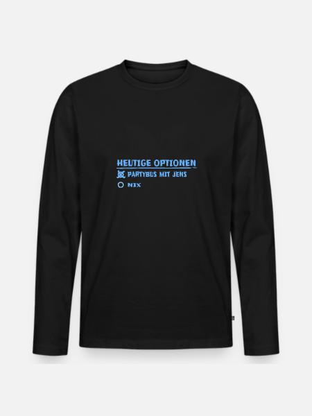 Gift for Jens - Men's Premium Organic Long Sleeve Shirt - black