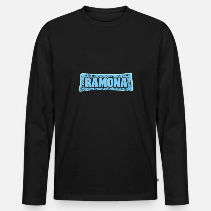 Ramona - Männer Premium Bio Langarmshirt - Schwarz