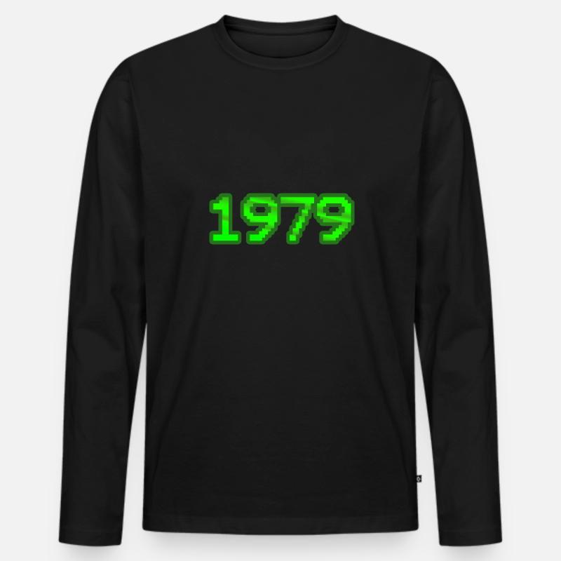 Computer 1979 - Männer Premium Bio Langarmshirt - Schwarz