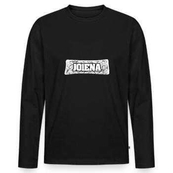 First name Jolena - Men's Premium Organic Long Sleeve Shirt - black - Front - Nico (187cm)