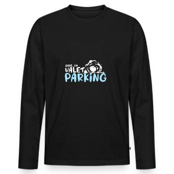 Bien sûr, je suis un garde forestier de la réception de l’hôtel - T-shirt manches longues Premium bio Homme - noir - Devant - Nico (187cm)