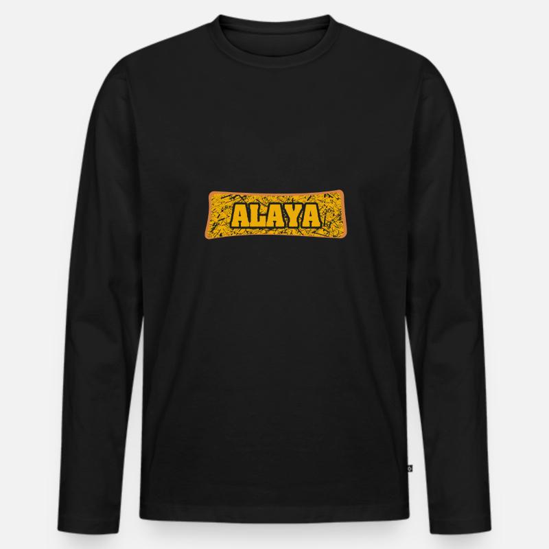 Heirat Alaya - Männer Premium Bio Langarmshirt - Schwarz