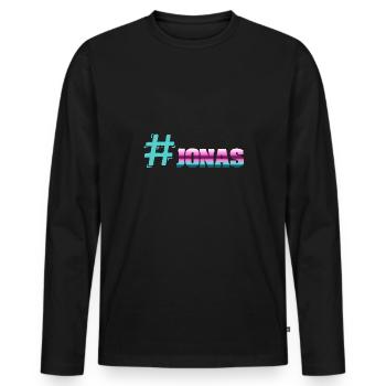 Hashtag Jonas - Men's Premium Organic Long Sleeve Shirt - black - Front - Nico (187cm)
