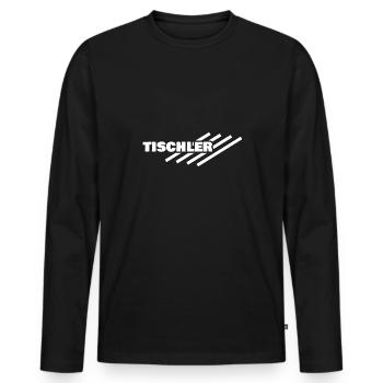 Tischler als Arbeitsplatz - Männer Premium Bio Langarmshirt - Schwarz - Vorne - Nico (187cm)