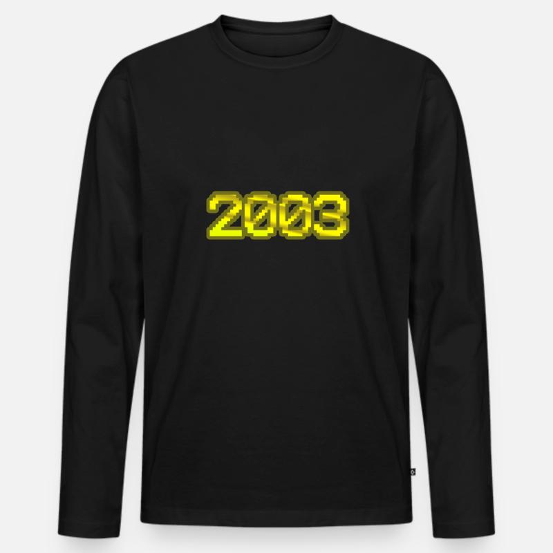 Nerd 2003 - Männer Premium Bio Langarmshirt - Schwarz