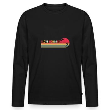 Kitesurfer liebe montage kitesurfing outfit - Männer Premium Bio Langarmshirt - Schwarz - Vorne - Nico (187cm)