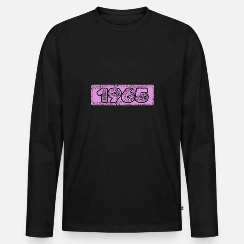 1965 - Männer Premium Bio Langarmshirt - Schwarz