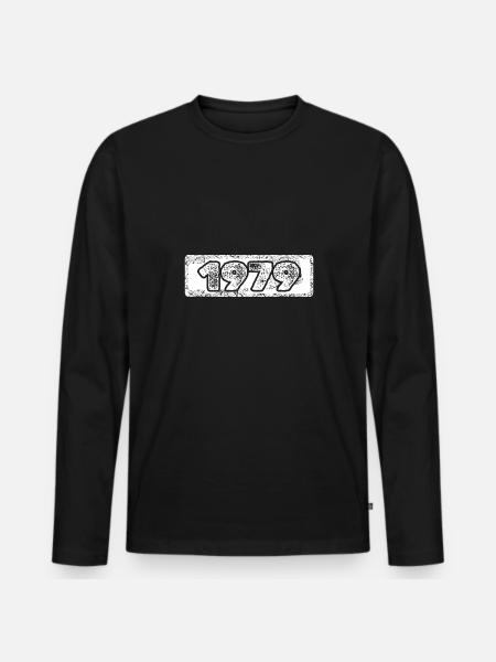 Number 1979 - Men's Premium Organic Long Sleeve Shirt - black